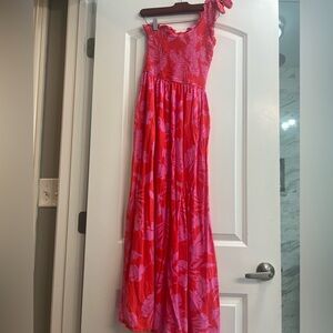 Japna- Hawaiian smocked maxi dress- size XS